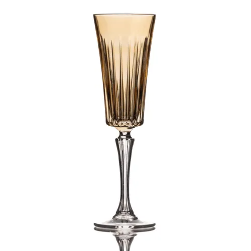 G302 :: Amber Flute Glas