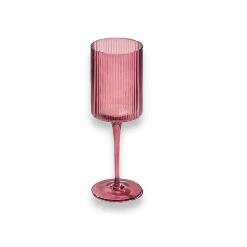 G373 :: Ribbed Plum Glass 11oz