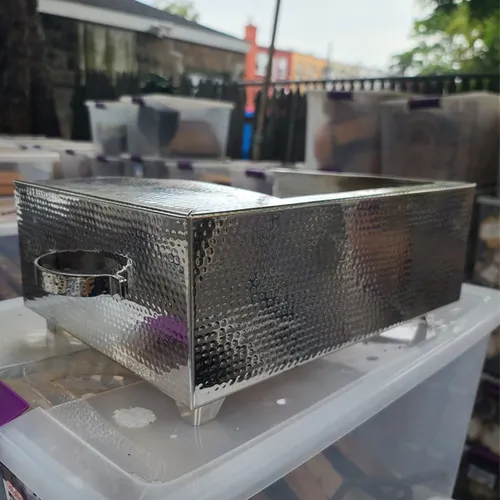 WD86 :: Hammered Metal Rectangle Griddle with Handles