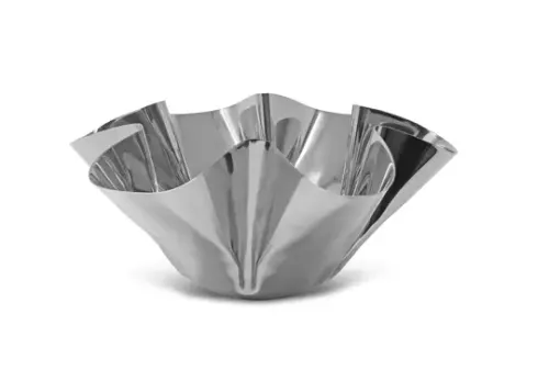 SRV46 :: Large Stainless Cushed Bowl 