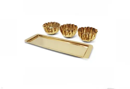 SRV49 :: 3 Bowl Relish Dish with Tray