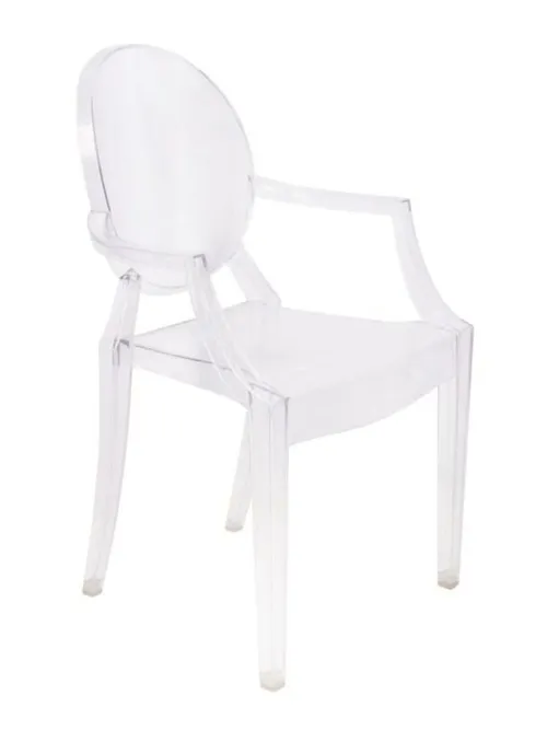 CH62 :: Clear Ghost Chair with Arms