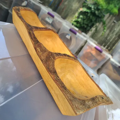 WD37 :: Bark Edge 3 Section Organic Wooden Log 18