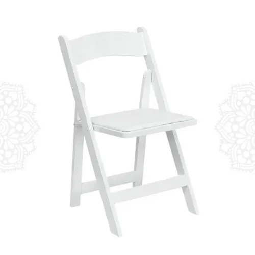 CH07 :: Garden White Comfort Folding Chair 