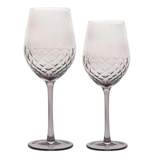 G283 :: Hammered Diamond Gray Water Glass