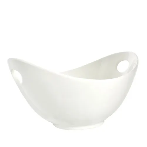 SP66 :: White Curve Bowl with Cut-outs