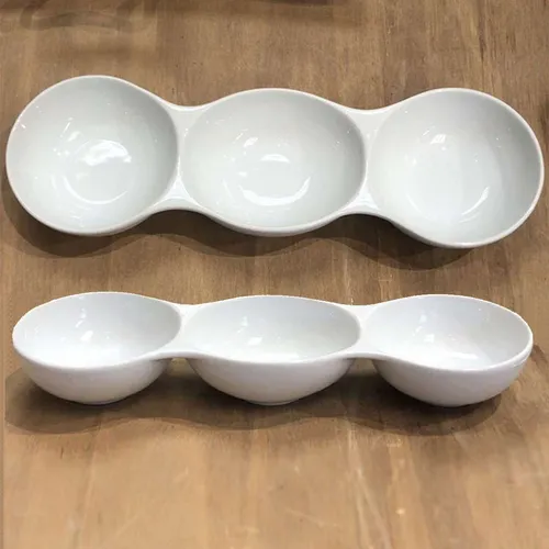 SEC16 :: Rounded 3 Section Serving Dish