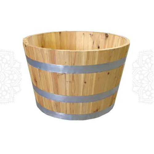 DC11A :: Rustic Half Wooden Wine Barrel 