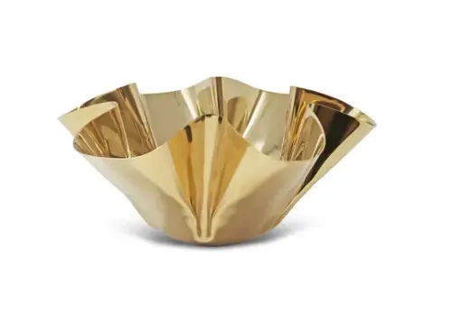 SRV48 :: Large Gold Crushed Bowl-