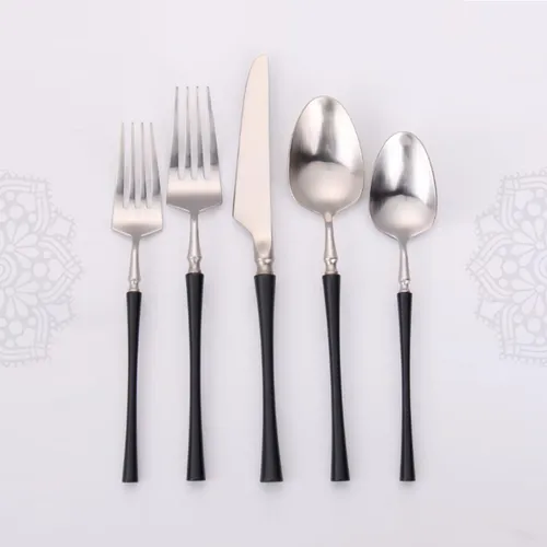 FW14 :: VINTAGE Black & Silver Flatware