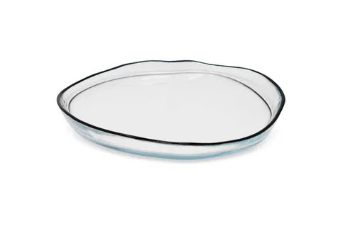 CHRG40 :: Black Edged Glass Squircle Charger