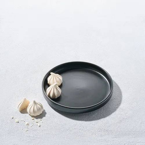 RD110 :: Black Matte Modern Rimmed Plate 8