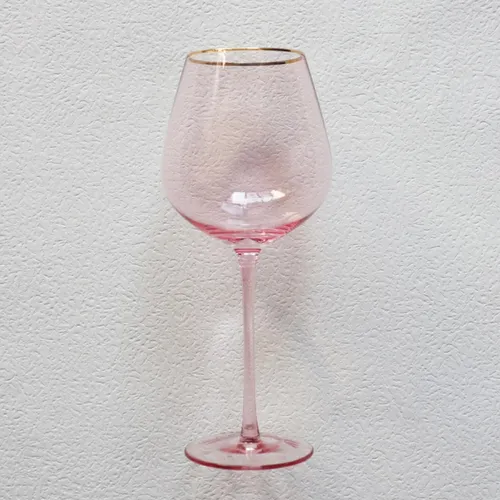 G284 :: Platinum Pink with Gold Rim, 27 oz Water Glass