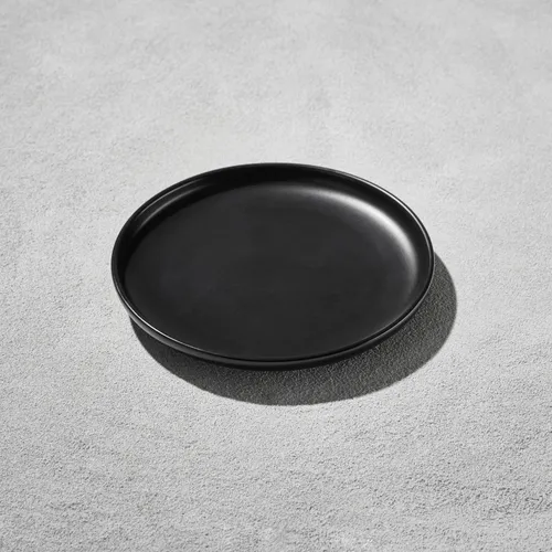 RD121 :: Round Black Appetizer Plate 7.25