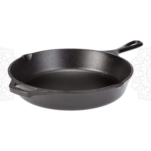 EQ64 :: Chef's Black Cast Iron Skillet with Handle