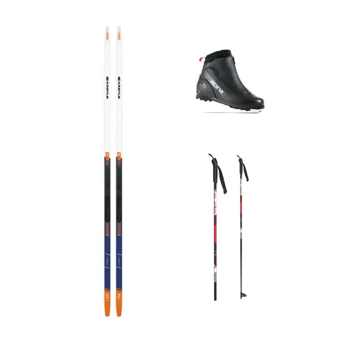 Ski de fond classique - Kit complet skis/bottes/batons (prêt circonflexe)