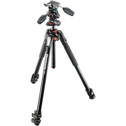 Manfrotto 190 Dual Aluminum Tripod with 3-Way Pan/Tilt Head