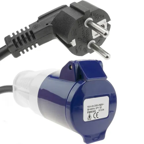 CEE plug female socket to SCHUKO male