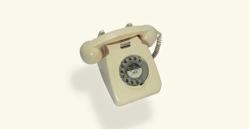 Cream Rotary Telephone