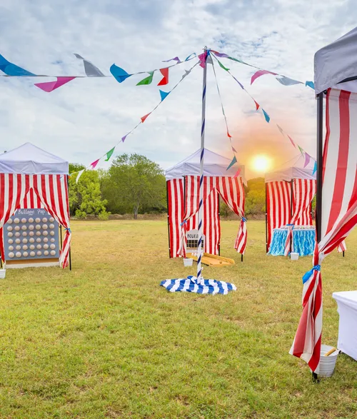 5x5 Tents  (booths) Red and White