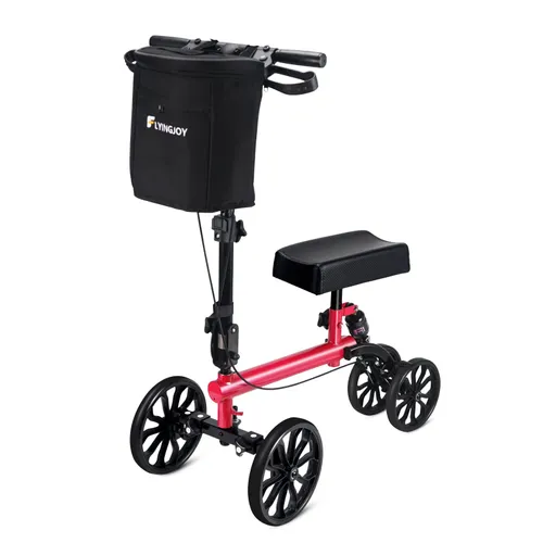 Steerable Knee Walker with Double Handbrake