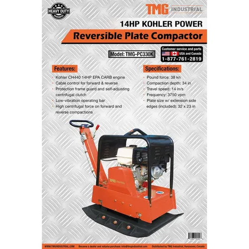Industrial Compactor with Forward/Reverse Drive
