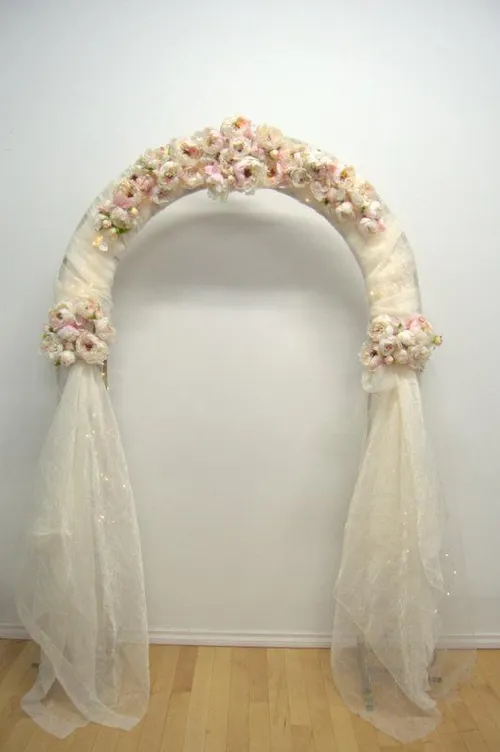 Brass Wedding Arch Decorated