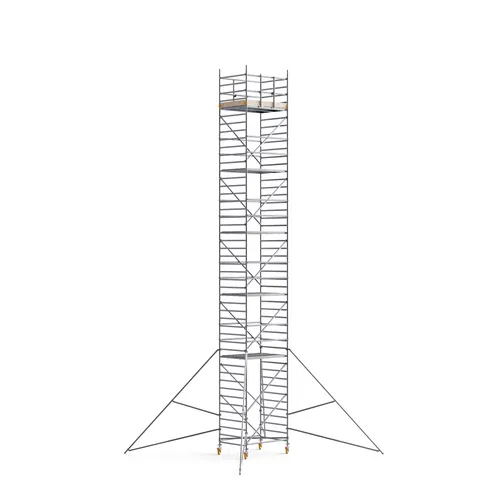 CUSTERS® Handy Mobile Guard Wide Scaffold 43 ft (13 m) x 6FT PL (Aluminum)