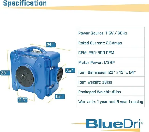 BlueDri AirSheild 550 Air Scrubber