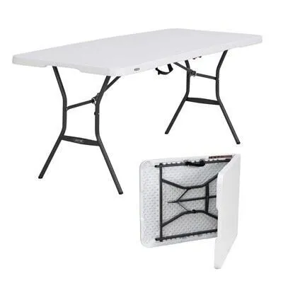 6' Fold in half Plastic Table