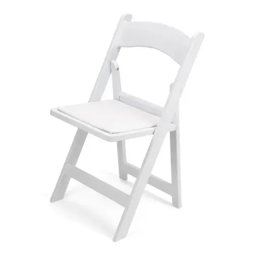 Resin Garden Folding Chair, White