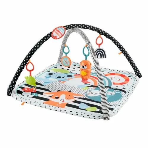 Fisher-Price 3 in 1 Music, Glow & Grow Gym, Infant Activity Play Mat for Tummy Time, Take Along, Multi