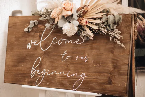 Willkommensschild Holz
