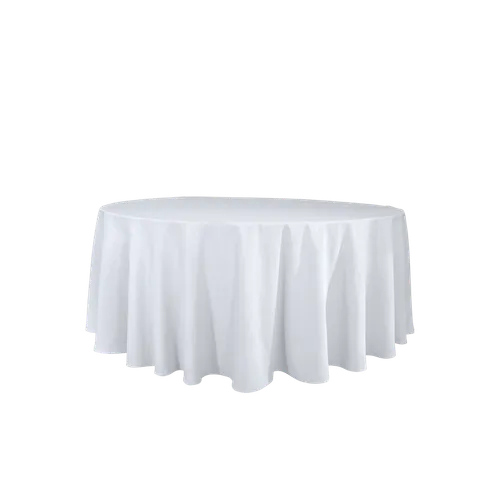 Tischdecke weiß rund
