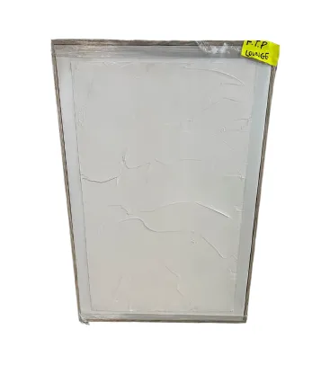 AW 6015 - Artwork - Medium - White Texture Canvas in Blonde Wood Frame