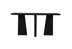 CN 0022 - Console - Black Timber Grain with Triangle Leg