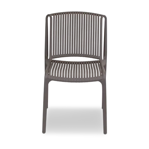 OD DC 0007 - Outdoor Dining Chair - Slatted Propylene in Taupe