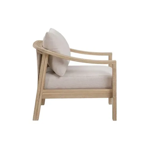 OD OC 0012 - Outdoor Occasional Chair - Sandblast finish with Stone Rope & Outdoor Cushion Cover in Stone