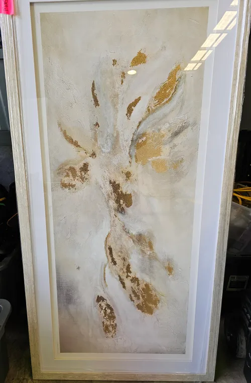 AW 0330 - Artwork - Large - Gold Metallic/Blue/Silver Swirl