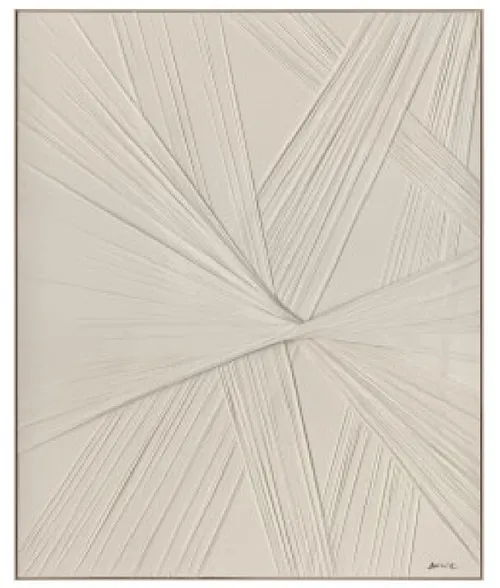 AW 0102 - Artwork - Extra Large - Irelynn Hand Painted Framed Canvas - Natural