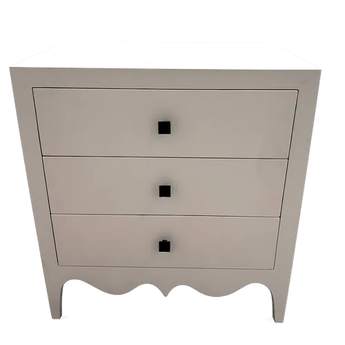 BST 0115 - Bedside Table - White French Provincial 