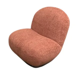 OC 1018 - Curved Teddy Style Occasional Chair in a Plush Berry Boucle 