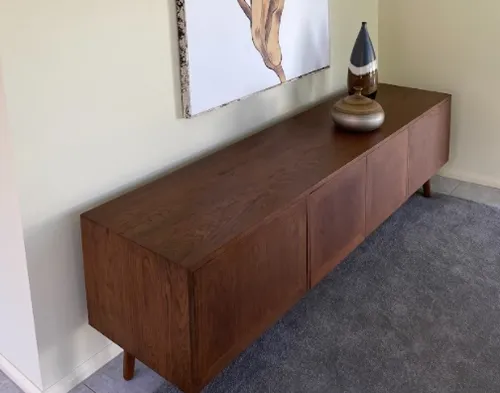 ENT 7089 - Entertainment Unit - Modern Dark Timber with Doors