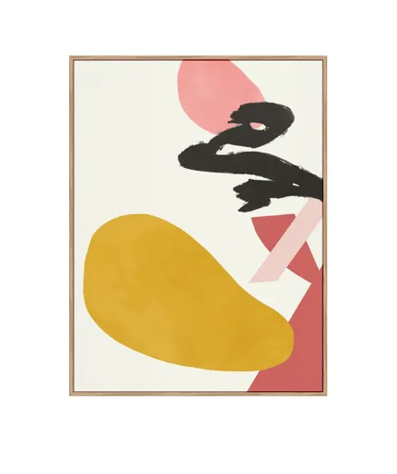 AW 0469 - Artwork - Medium - Bright Boy Abstract in Natural Frame