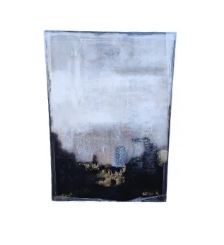 AW 0004 - Artwork - Large - Thespian Oil Paint Print in Black Framed Canvas