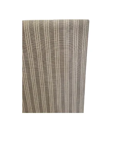 BH 6990 - Single Bedhead - Beige & White Stripe Fabric
