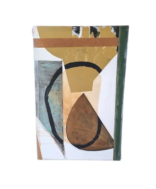 AW 1793 - Soft Tone Shapes Graphic Art Oversized Canvas 