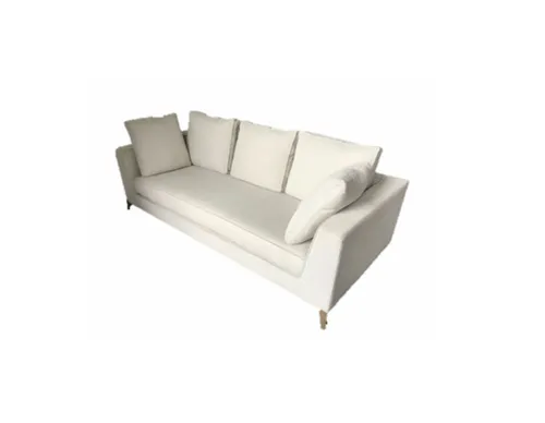 SF 4030 - Sofa - 3 Seater - Coventry White Linen Upholstered with Walnut Feet