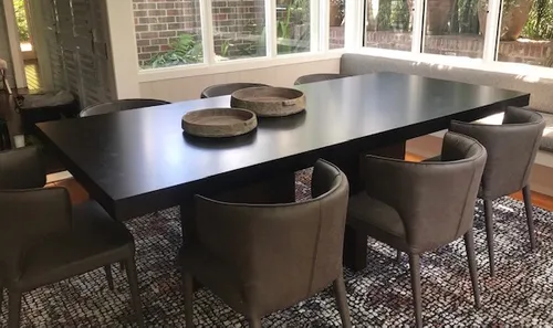 DT 7889 - Dining Table - Enzo Coffe Timber Top with Coffee Base