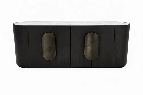 BF 0033 - Buffet - Apollo Marble Top Espresso Oak Timber 